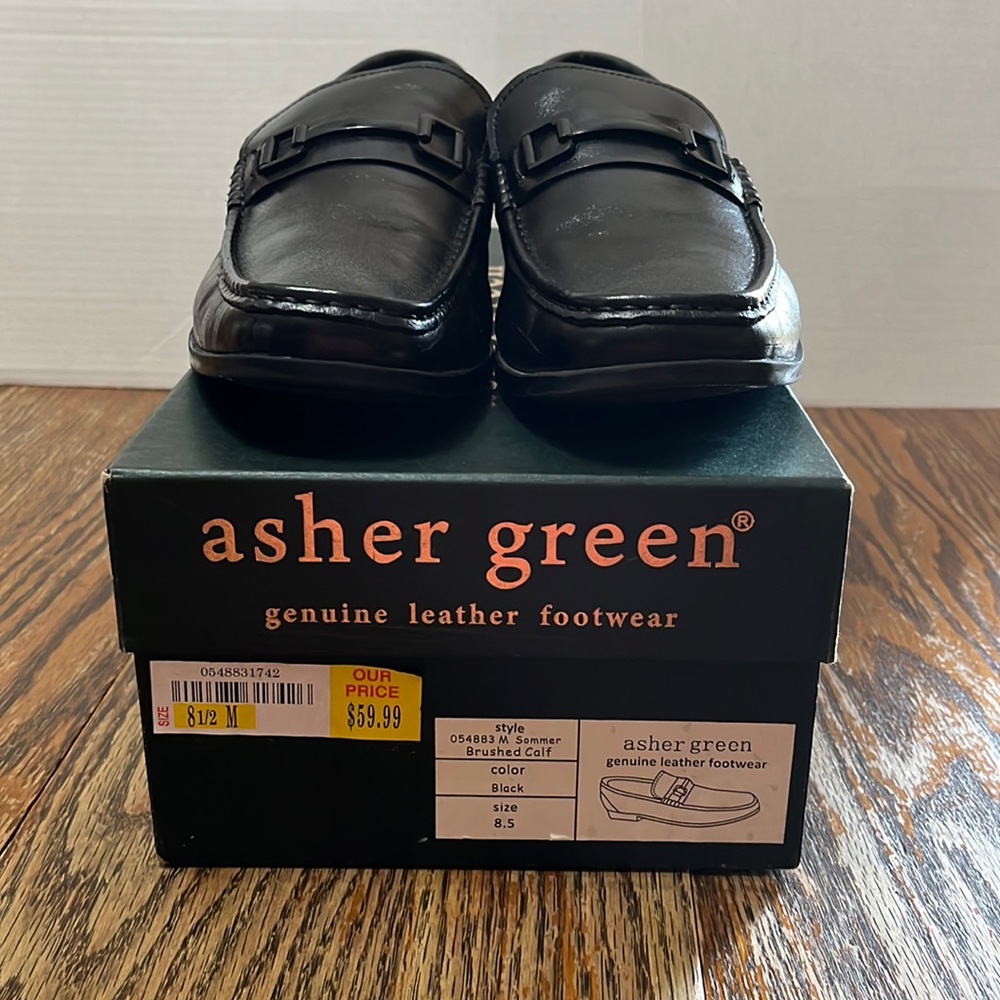Mens Asher Green leather shoes